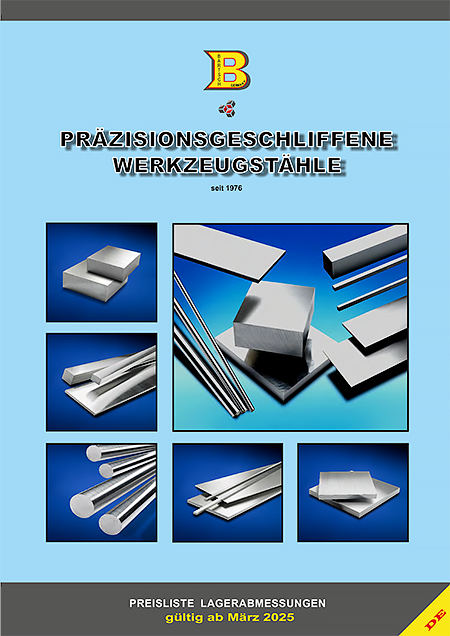 Katalog 2025 präzisionsgeschliffene Werkzeugstähle von Bartsch zum Download